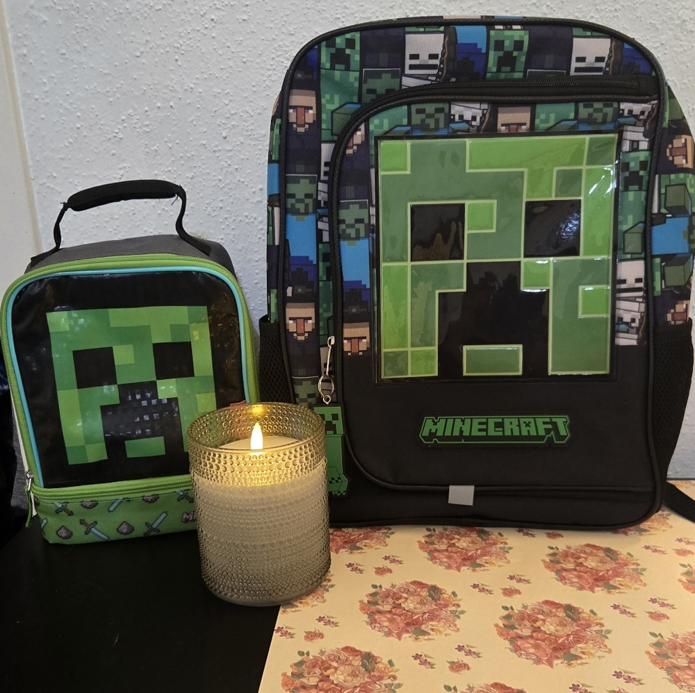 Minecraft Backpack and Lunchbox Set